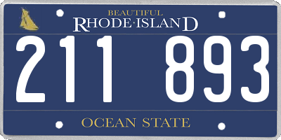 RI license plate 211893