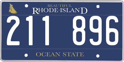 RI license plate 211896