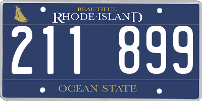 RI license plate 211899