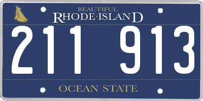 RI license plate 211913