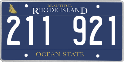RI license plate 211921