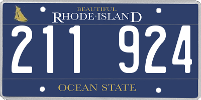 RI license plate 211924