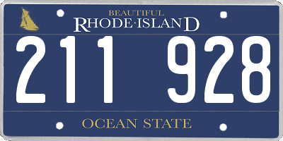 RI license plate 211928