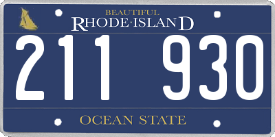 RI license plate 211930