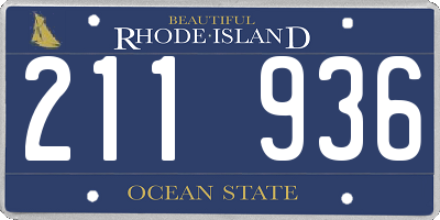RI license plate 211936