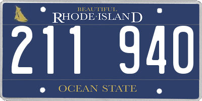 RI license plate 211940