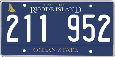 RI license plate 211952