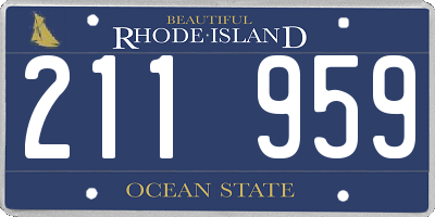 RI license plate 211959
