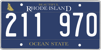 RI license plate 211970