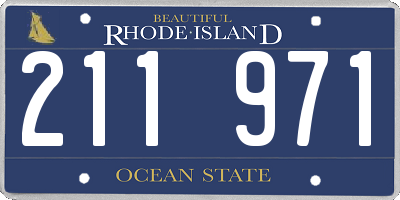 RI license plate 211971