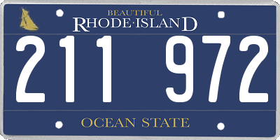 RI license plate 211972
