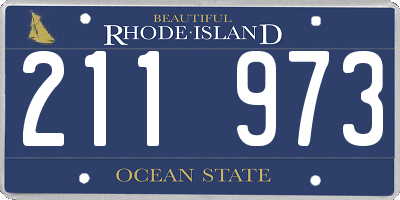 RI license plate 211973