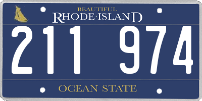 RI license plate 211974