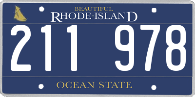 RI license plate 211978