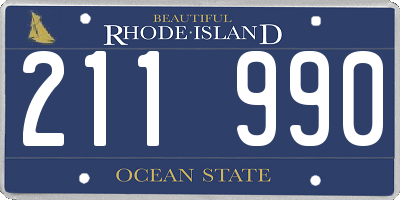 RI license plate 211990