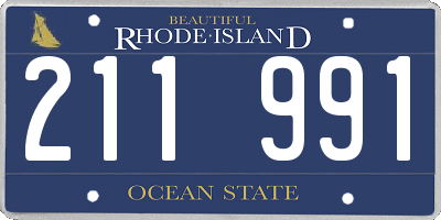RI license plate 211991