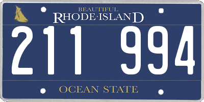 RI license plate 211994