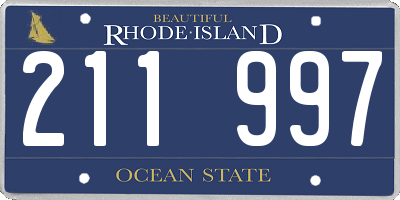 RI license plate 211997