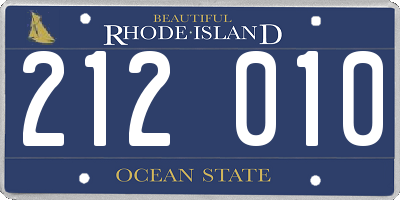 RI license plate 212010