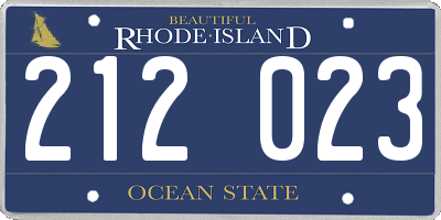 RI license plate 212023