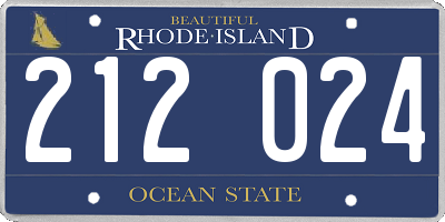 RI license plate 212024