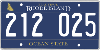 RI license plate 212025