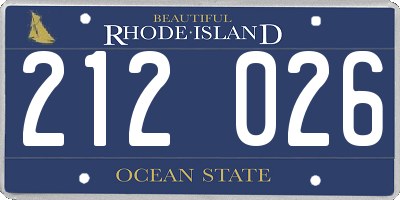 RI license plate 212026