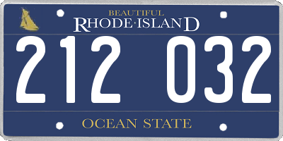 RI license plate 212032