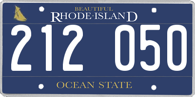 RI license plate 212050