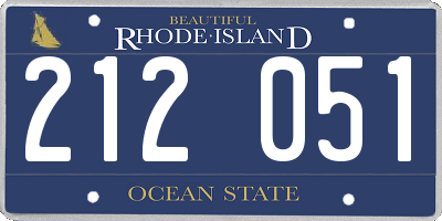 RI license plate 212051