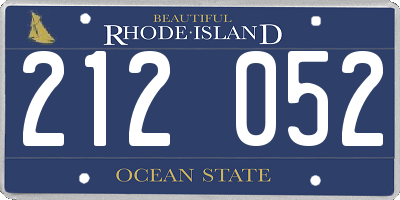 RI license plate 212052