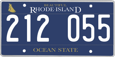 RI license plate 212055