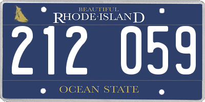 RI license plate 212059