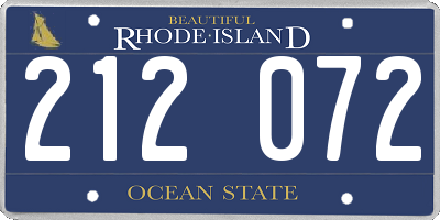 RI license plate 212072