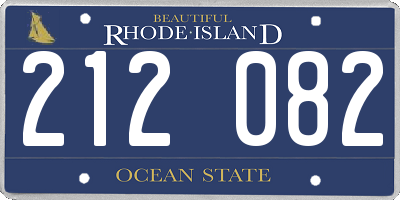 RI license plate 212082