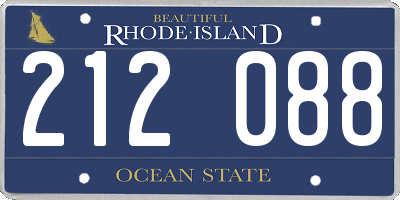 RI license plate 212088