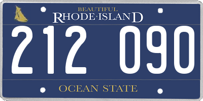 RI license plate 212090