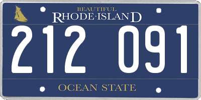 RI license plate 212091