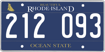 RI license plate 212093