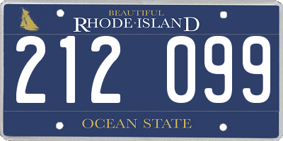 RI license plate 212099