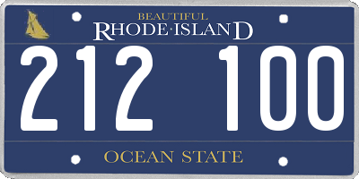 RI license plate 212100