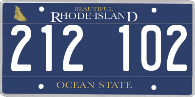 RI license plate 212102