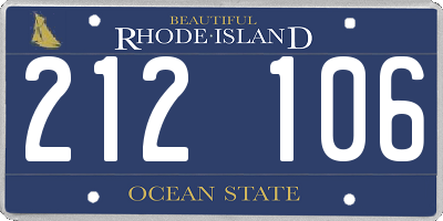 RI license plate 212106