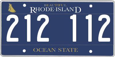 RI license plate 212112