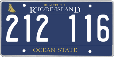 RI license plate 212116