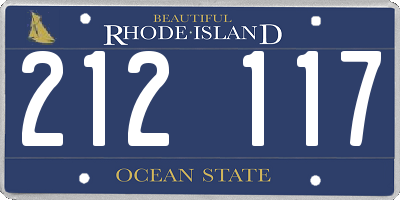 RI license plate 212117