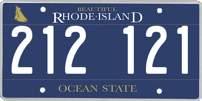 RI license plate 212121