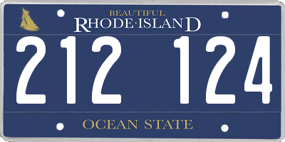 RI license plate 212124