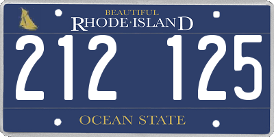 RI license plate 212125