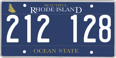 RI license plate 212128